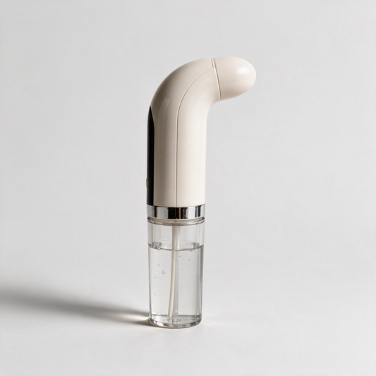 Limpiador facial de micro burbujas, en tres cuartos