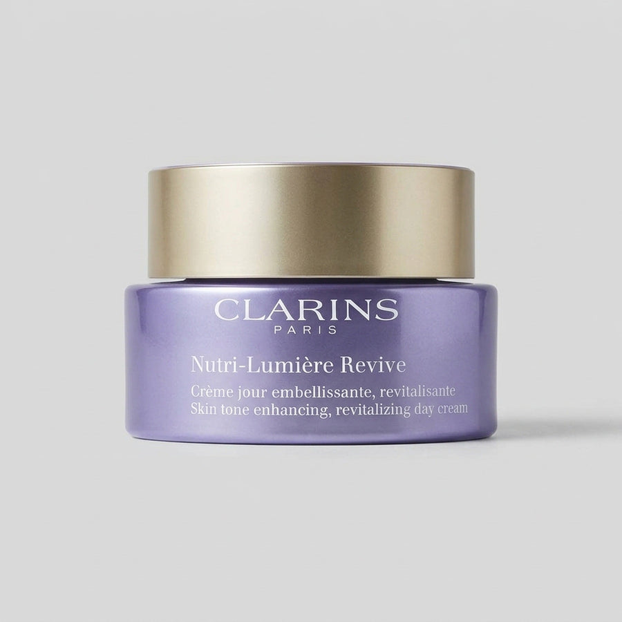 Tarro de Clarins Nutri-Lumière Revive, crema de día para piel madura