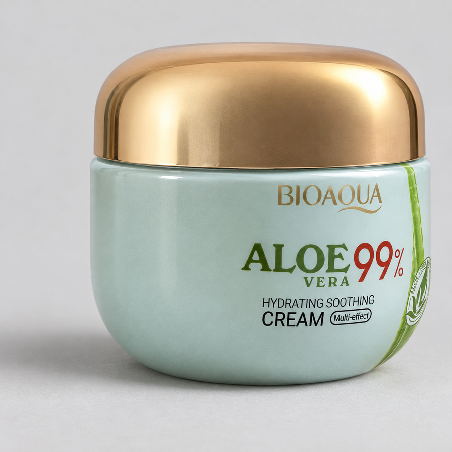 Crema de aloe BIOAQUA · detalle envase