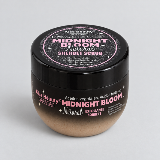 Exfoliante Midnight Bloom · tres cuartos