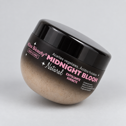 Exfoliante Midnight Bloom · composicion apoyada