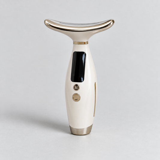 Masajeador facial y cuello · tres cuartos