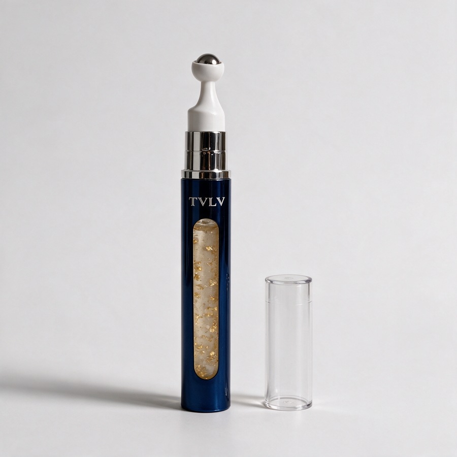 El Caviar Eye Essence destapado, con el aplicador a la vista