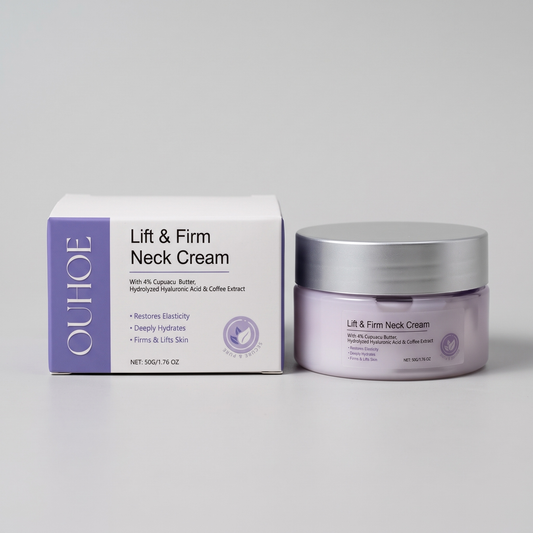 Crema de cuello OUHOE con su caja