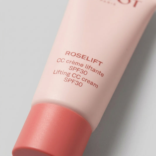 Detalle de la etiqueta de Payot Roselift CC Crème Liftante SPF 30