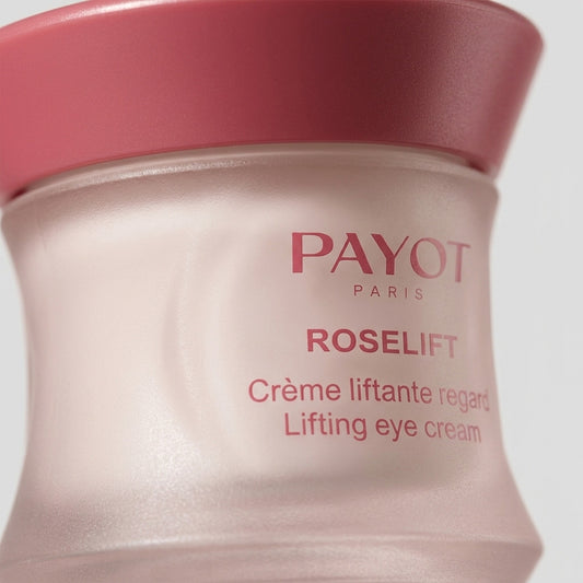 Detalle de la etiqueta de Payot Roselift Crème Liftante Regard