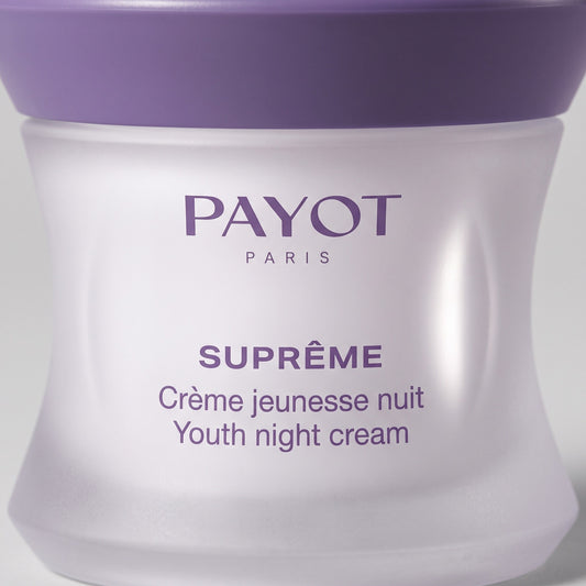 Detalle de la etiqueta de Payot Suprême Crème Jeunesse Nuit