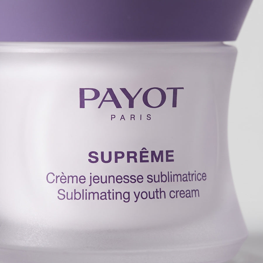 Detalle de la etiqueta de Payot Suprême Crème Jeunesse Sublimatrice