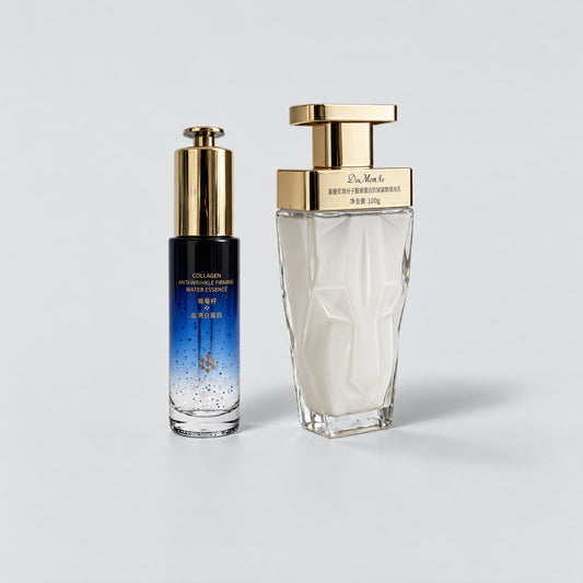 Dúo de colágeno · esencia y leche facial