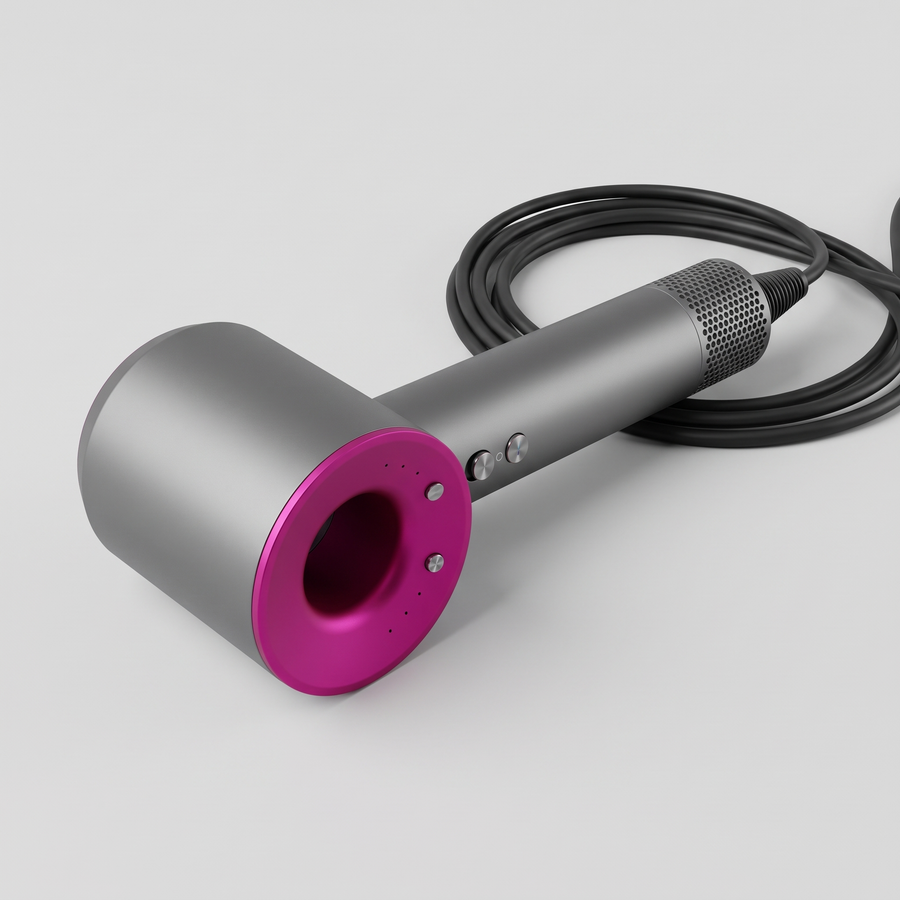 Secador Aro tumbado con el cable recogido