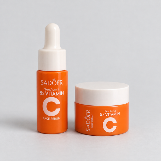 Set de viaje vitamina C · detalle serum crema