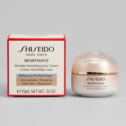Caja y tarro de Benefiance Wrinkle Smoothing Eye Cream
