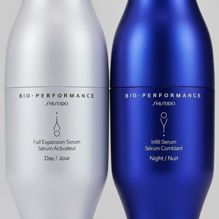 Detalle de las etiquetas de Shiseido Bio-Performance Skin Filler